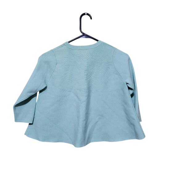 Karen Millen Light Mint Green Cropped 3/4 Sleeves Cardigan Sweater Size XS NWOT - Picture 2 of 6